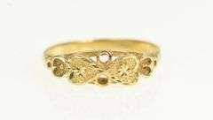 10K Yellow Gold Heart Love Symbol Child's Baby Ring