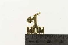 14K Yellow Gold #1 Number One Mom Mother's Day Charm/Pendant