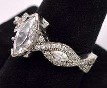 Beautiful CZ Ring In Sterling Silver