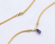Incredible Yellow Gold Tanzanite and Diamond Necklace