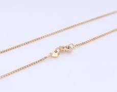 Simple Yellow Gold Mirrored Box Chain Necklace