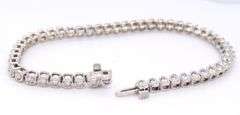 Incredible 2ctw Half Bezel Diamond Tennis Bracelet in White Gold