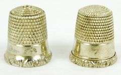 2 Antique Sterling Silver Thimbles