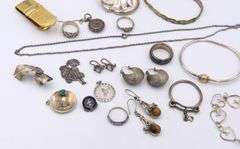 Group Lot of Vintage 925 Sterling Silver Jewelry