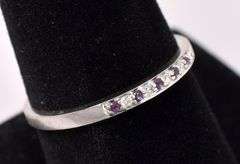 Adorable Pink Gemstone And Diamond Ring In White Gold