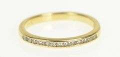 14K Yellow Gold Classic Diamond Channel Wedding Band Ring