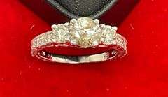 CERTIFIED BRAND NEW LADIES 14K WHITE GOLD AND DIAMOND RING