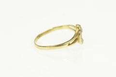 10K Yellow Gold Heart Diamond Love Symbol Valentine Classic Ring