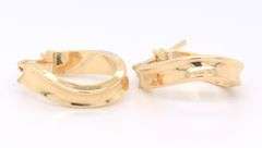 Small Yellow Gold Twisted Earrings