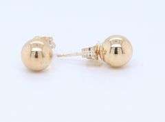 14kt Yellow Gold Ball Stud Earrings
