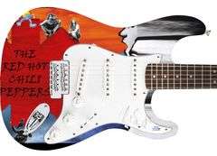 The Red Hot Chili Peppers Chad Smith Signed 1/1 Graphics Guitar ACOA