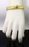 Elegant Italian-Made 18K  Woven Bangle