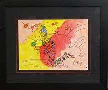 Peter Max, Original painting, mixed media on paper.