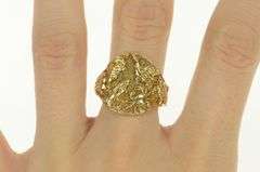 14K Yellow Gold Ocean Animal Motif Marine Biology Statement Ring