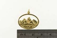 14K Yellow Gold Mount Everest Mountain Range Souvenir Charm/Pendant