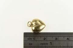 14K Yellow Gold Puffy Vintage Classic Heart Love Symbol Charm/Pendant