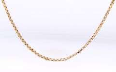 Elegant 18kt Yellow Gold Box Chain Necklace