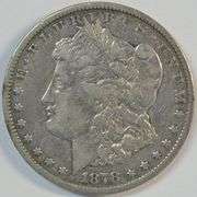 Scarce 1878-CC Morgan Silver Dollar. Nice circ