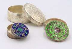 Vintage 925 Sterling Silver Lot of 3 Trinket Boxes