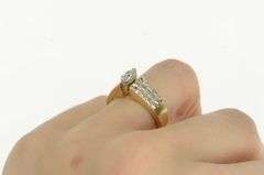 14K Yellow Gold Marquise Diamond Cluster Engagement Ring