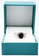 EXTREMELY RARE GIA CERTIFIED UNHEATED KASHMIR SAPPHIRE & DIAMOND PLATINUM RING