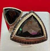 BRAND NEW 14K GOLD RING WITH SMOKEY QUARTZ