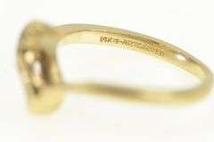 14K Yellow Gold Wavy Curvy Diamond Vintage Wedding Band Ring