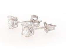 1.00ctw Round Diamond Solitaire Stud Earrings in 14K