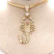 14K YELLOW GOLD SCORPIO CHARM WITH CHAIN