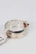 Sterling Silver Natural Garnet Gemstone Ring Size 7