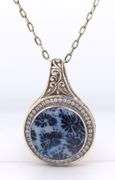 Vintage Sterling Silver Havana Pendant on Chain
