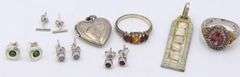 Group Lot of Vintage 925 Sterling Silver Jewelry