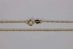 10k Yellow Gold Solid Singapore Rope Link Chain 1.1mm Necklace 24"