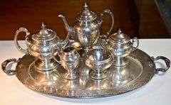 Stunning 5-Piece Sterling Towle Tea Set with Tray