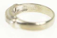 14K White Gold 1950's Classic Diamond Men's Wedding Band Ring