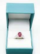 GIA CERTIFIED RUBY & DIAMOND RING IN 14KT SOLID GOLD