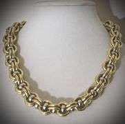 Incredible Show-Stopping 18K Two-Tone Chunky  Necklace