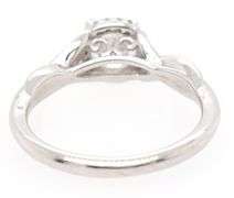 Gabriel & Co.GIA Certified  0.97ctw Round Diamond Halo Milgrain Engagement Ring in 14K