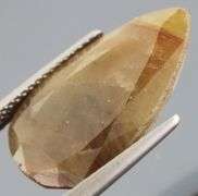 Real 15.51ct raw honey faceted Sapphire