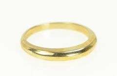 14K Yellow Gold 3.0mm Classic Simple Rounded Wedding Band Ring