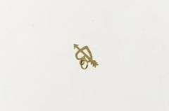 14K Yellow Gold Heart Cupid Love Valentine Anniversary Charm/Pendant