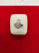 CERTIFIED LADIES 14K GOLD AND DIAMOND CLUSTER RING