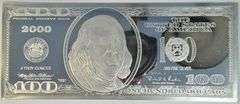 Prooflike 4 Troy Oz pure .999 Fine Silver $100 bar. Box.