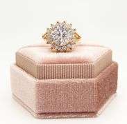 22KT YELLOW GOLD PLATED GEMSTONE COCKTAIL RING