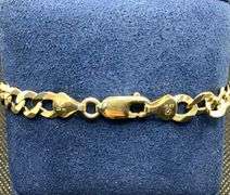 STYLISH AND MINIMALIST 14K YELLOW GOLD CURB-LINK BRACELET