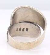Vintage 925 Sterling Silver Bypass Ring with Yellow Gold accent