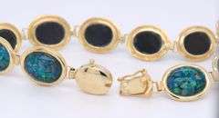 Gorgeous Yellow Gold Opal Mosiac Triplet Bracelet