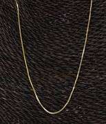 10k Yellow Gold Solid Box Link Chain 1mm Necklace 22"