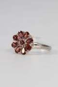 Sterling Silver Natural Garnet Gemstone Ring Size 9