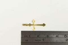 14K Yellow Gold Burst Design Cross Christian Faith Pendant